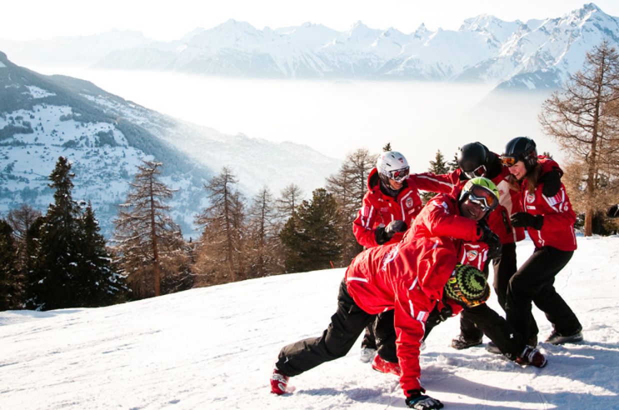 De bons moments avec vos professeurs de ski à l'ESS Veysonnaz