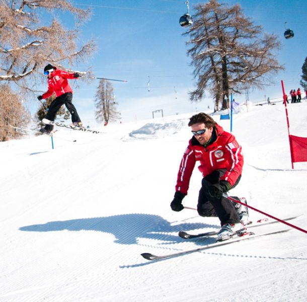 telemark lessons also available at Veysonnaz swiss ski school